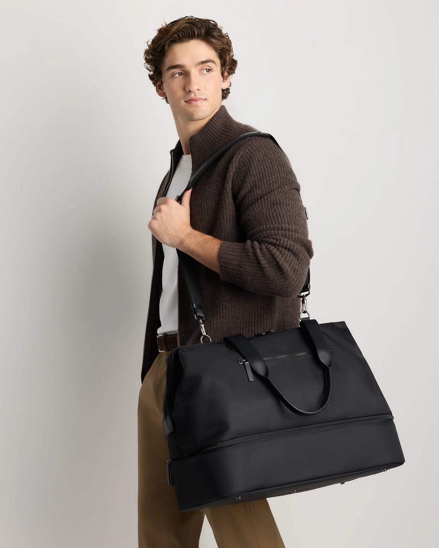 Voyage Nylon Dual Compartment Weekender - One Size / Black