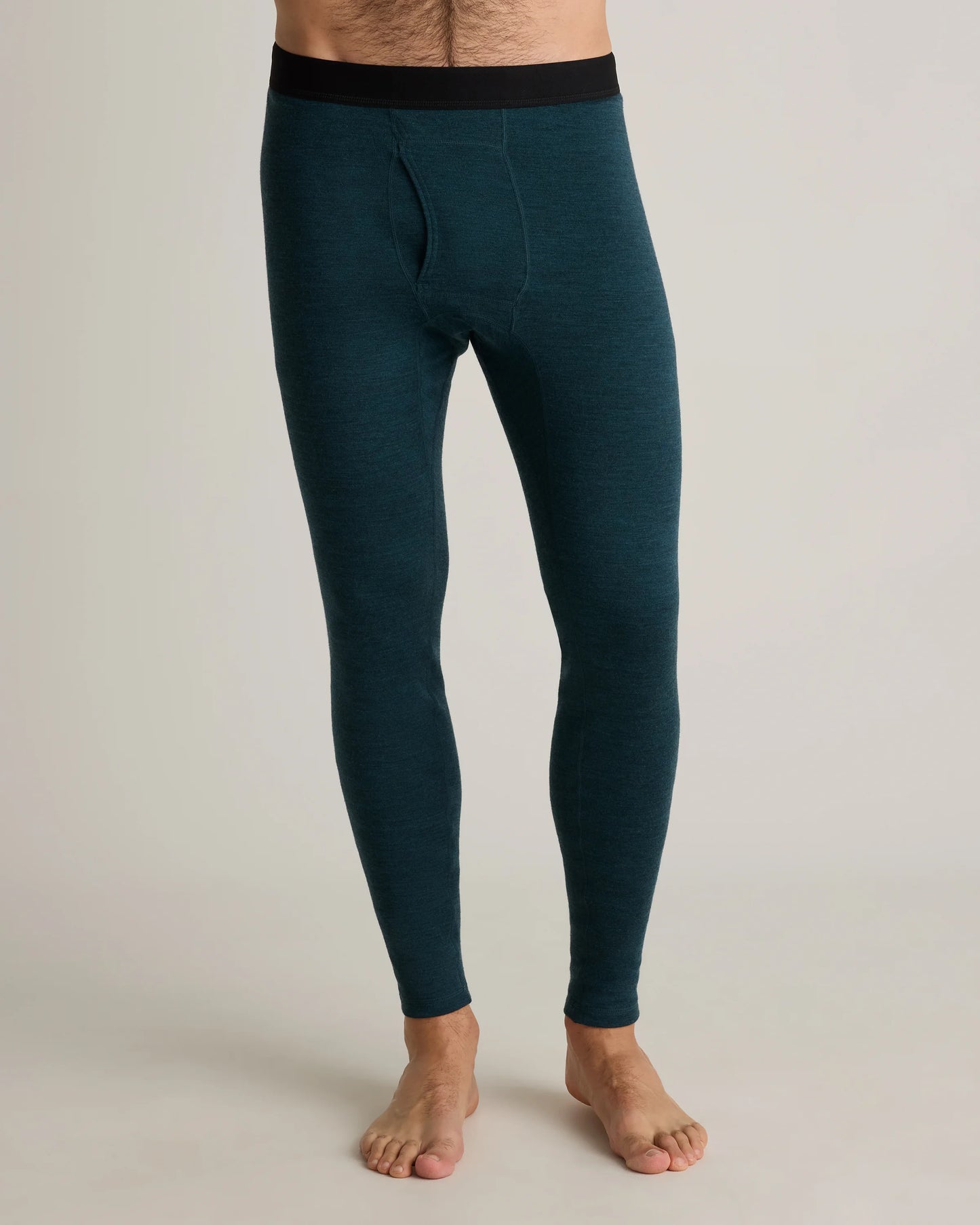 100% Merino Wool Cold Weather Base Layer Bottoms - S / Black