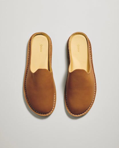 Italian Leather Mule Slip-On - 7 / Sand