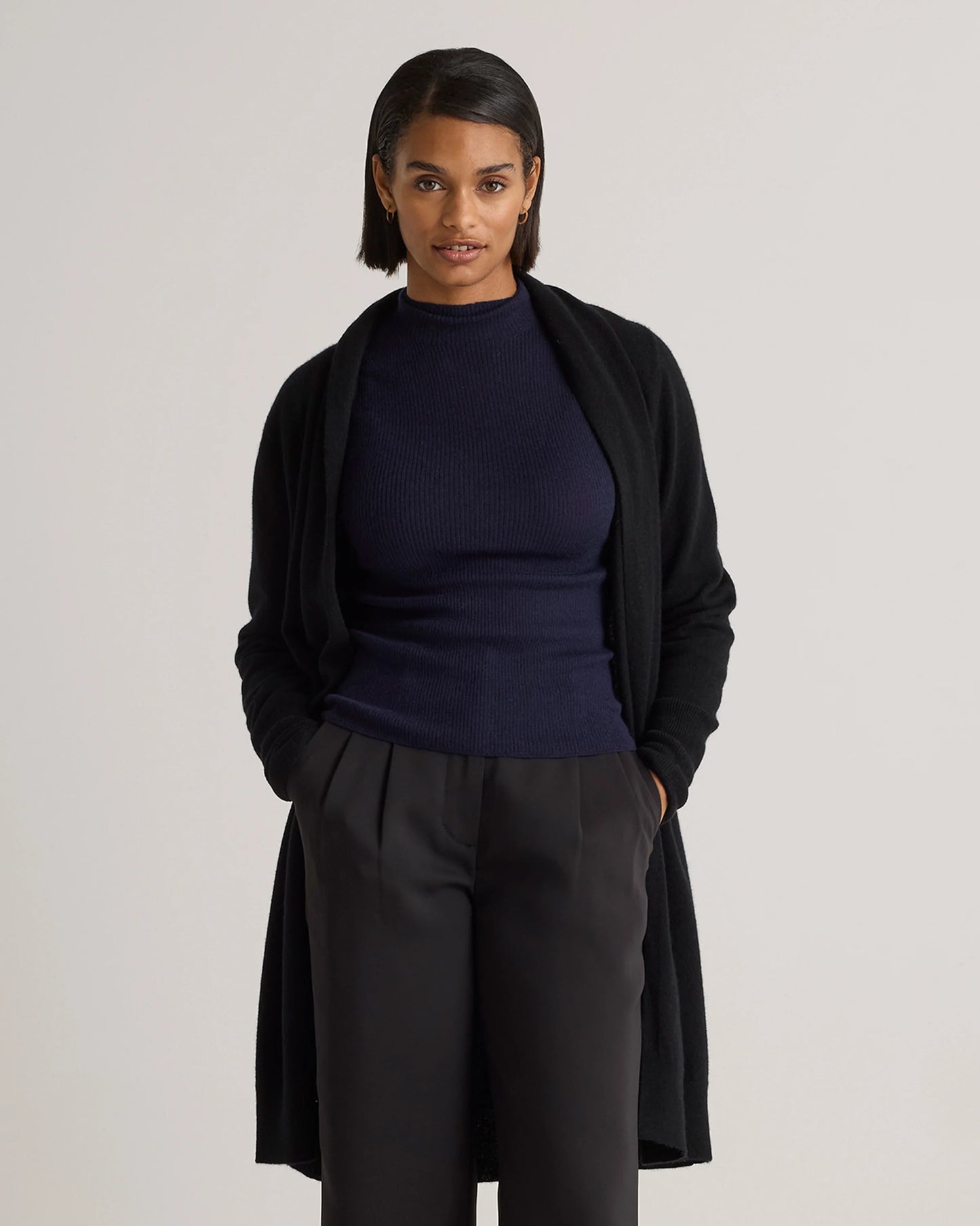 Mongolian Cashmere Duster Cardigan Sweater - XS / Oatmeal