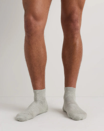 Everyday Cotton Solid Quarter Socks (4-Pack) - S / White