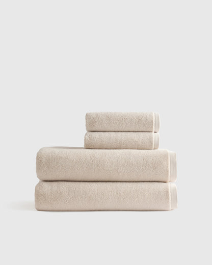 Plush Organic Turkish Cotton Bath Sheet Bundle (4 pieces) - One Size / White