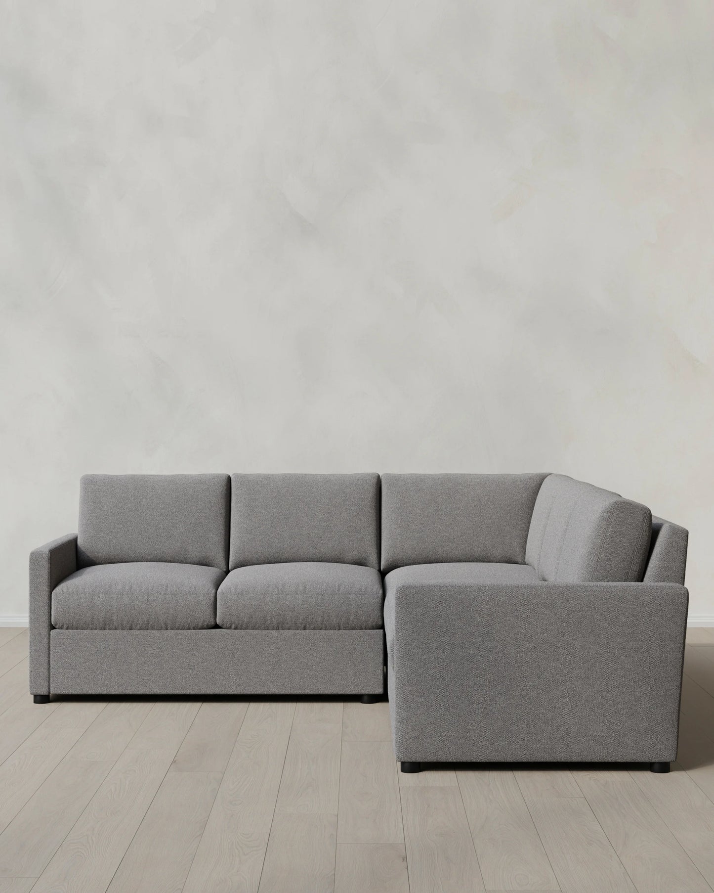 Brennan L Sectional in Performance Basketweave - 99x99 / Flax