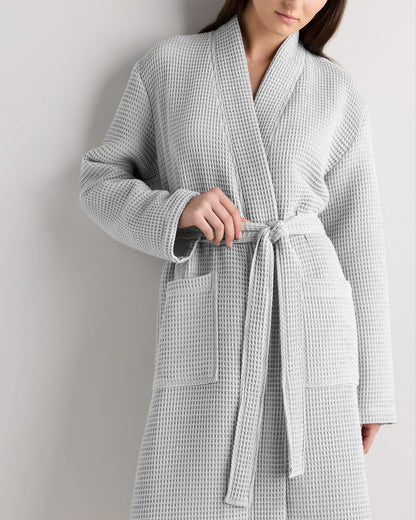 Organic Turkish Waffle Robe - XS / White