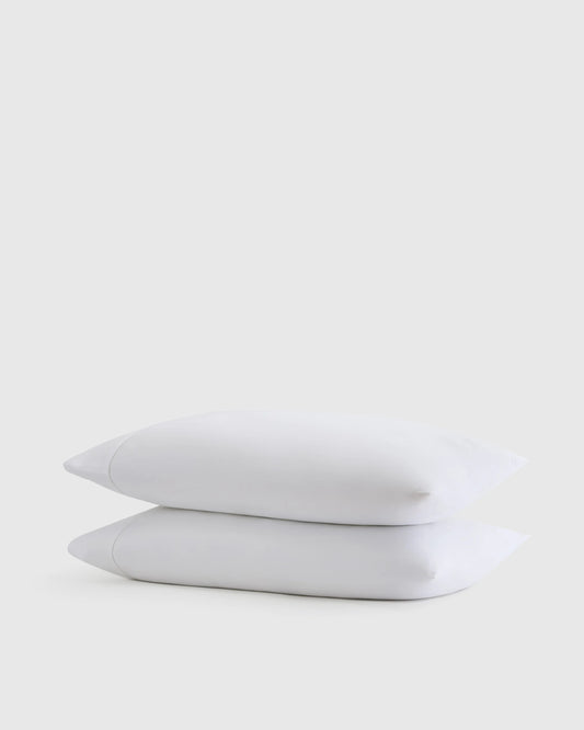 Signature Giza Cotton Sateen Pillowcase Set - Standard / White