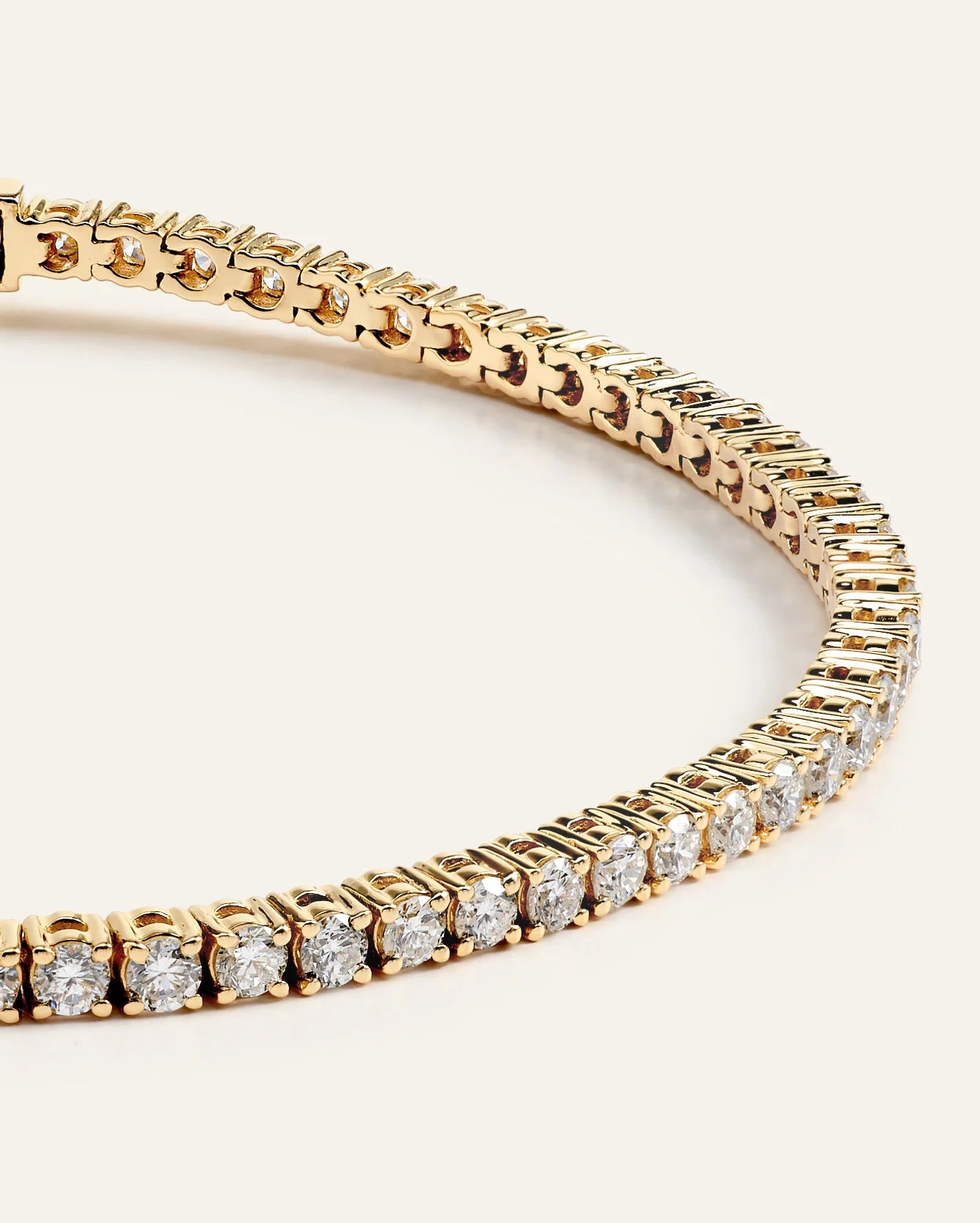 14K Gold Lab Grown Diamond Tennis Bracelet - 3ctw - 6.5" / Yellow Gold