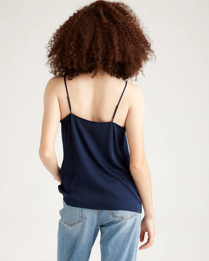 Washable Stretch Silk V-Neck Cami - XS / Ivory