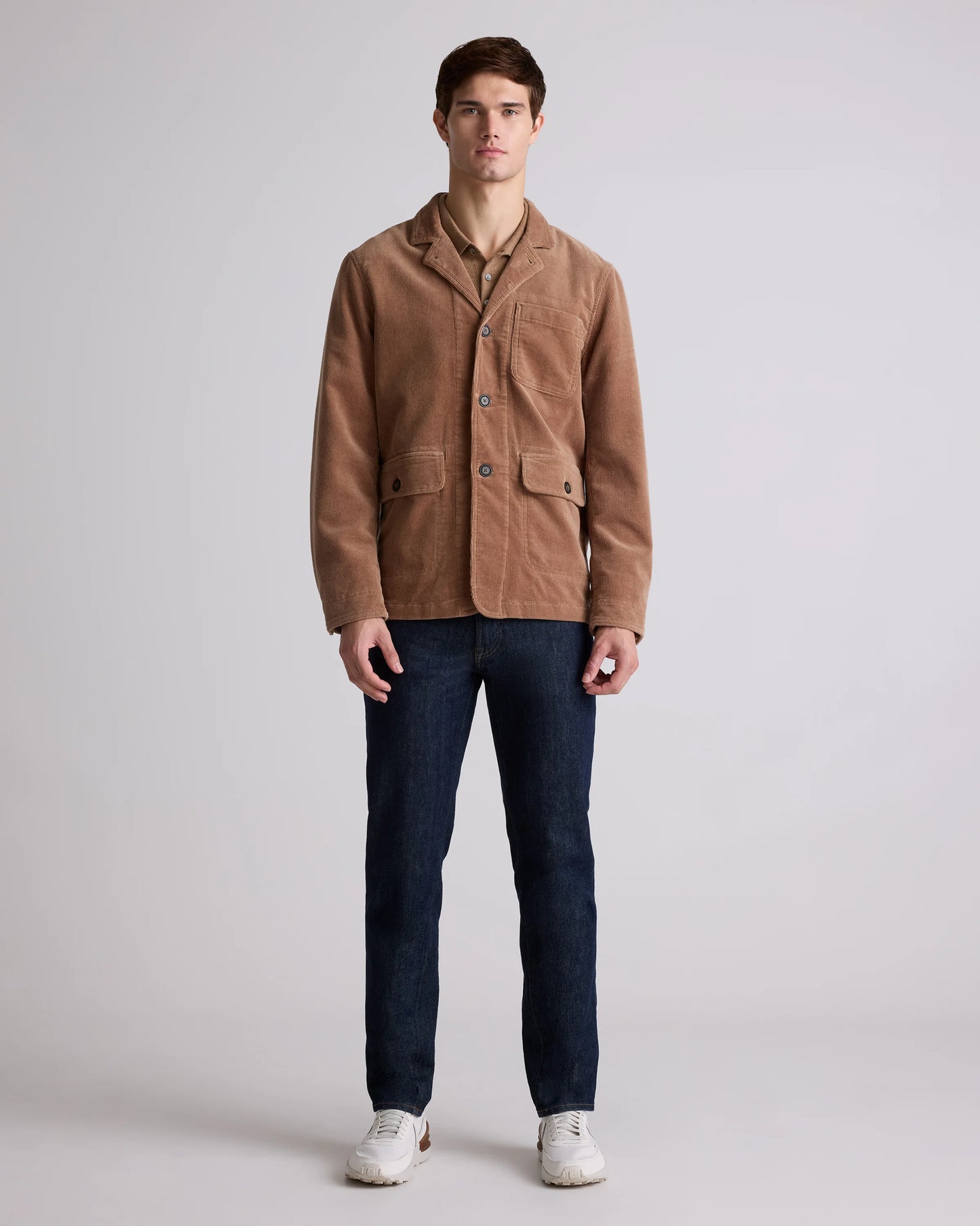 Organic Stretch Corduroy Chore Jacket - S / Seaweed