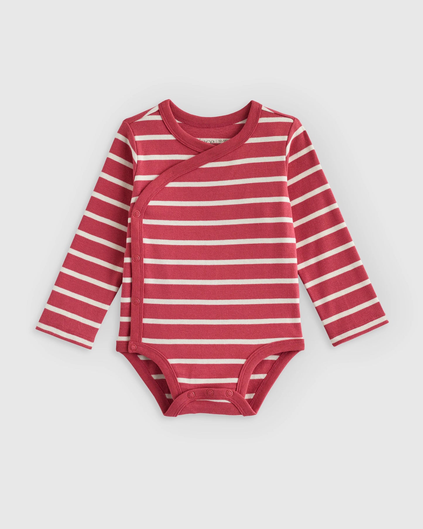 100% Organic Cotton Long Sleeve Snap Over Bodysuit 4-Pack - 18-24M / Butterfly Floral Set