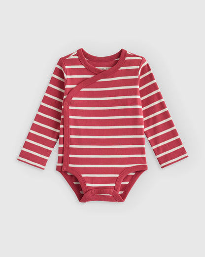 100% Organic Cotton Long Sleeve Snap Over Bodysuit 4-Pack - 18-24M / Butterfly Floral Set
