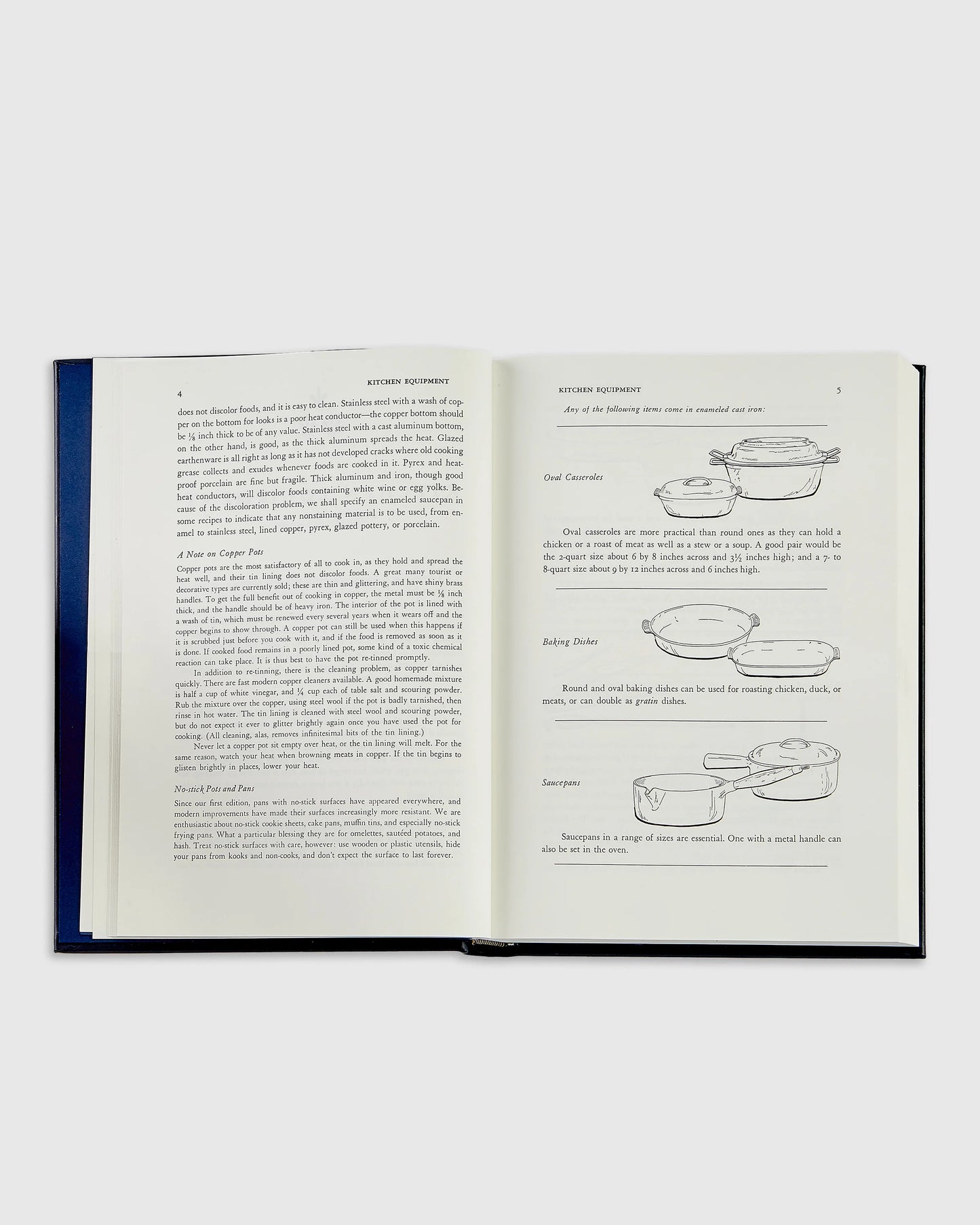 Julia Child Mastering the Art of French Cooking Navy Leather Bound Book - One Size / No Color