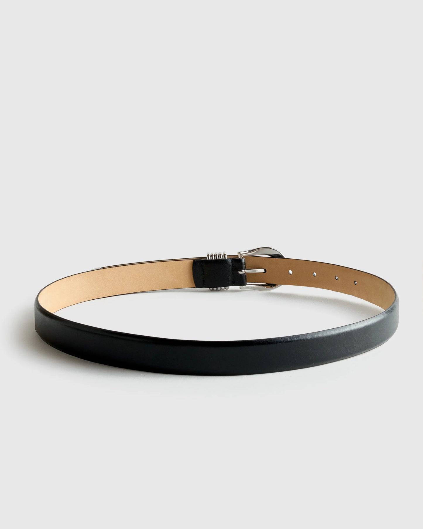 Daphne European Leather Multi Keeper Belt - XS / Black/Gold