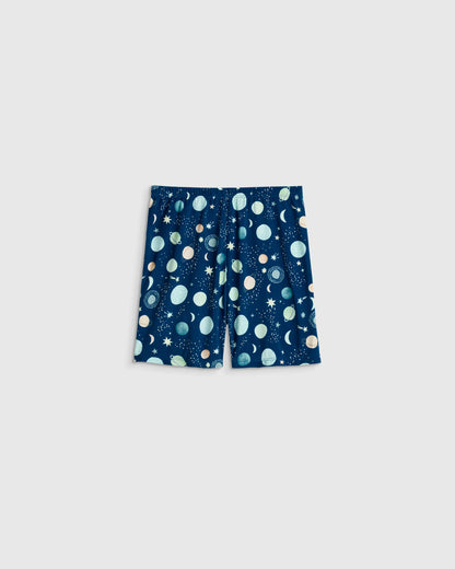 Bamboo Short Sleeve and Shorts Pajama Set - 6 / Lavender Hearts