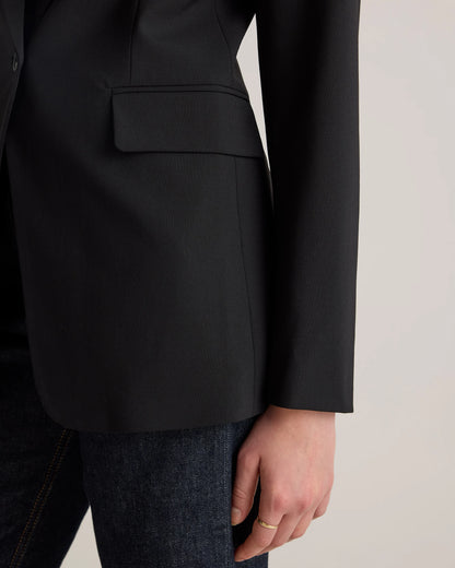 Italian Wool Long Blazer - XS / Sahara Camel