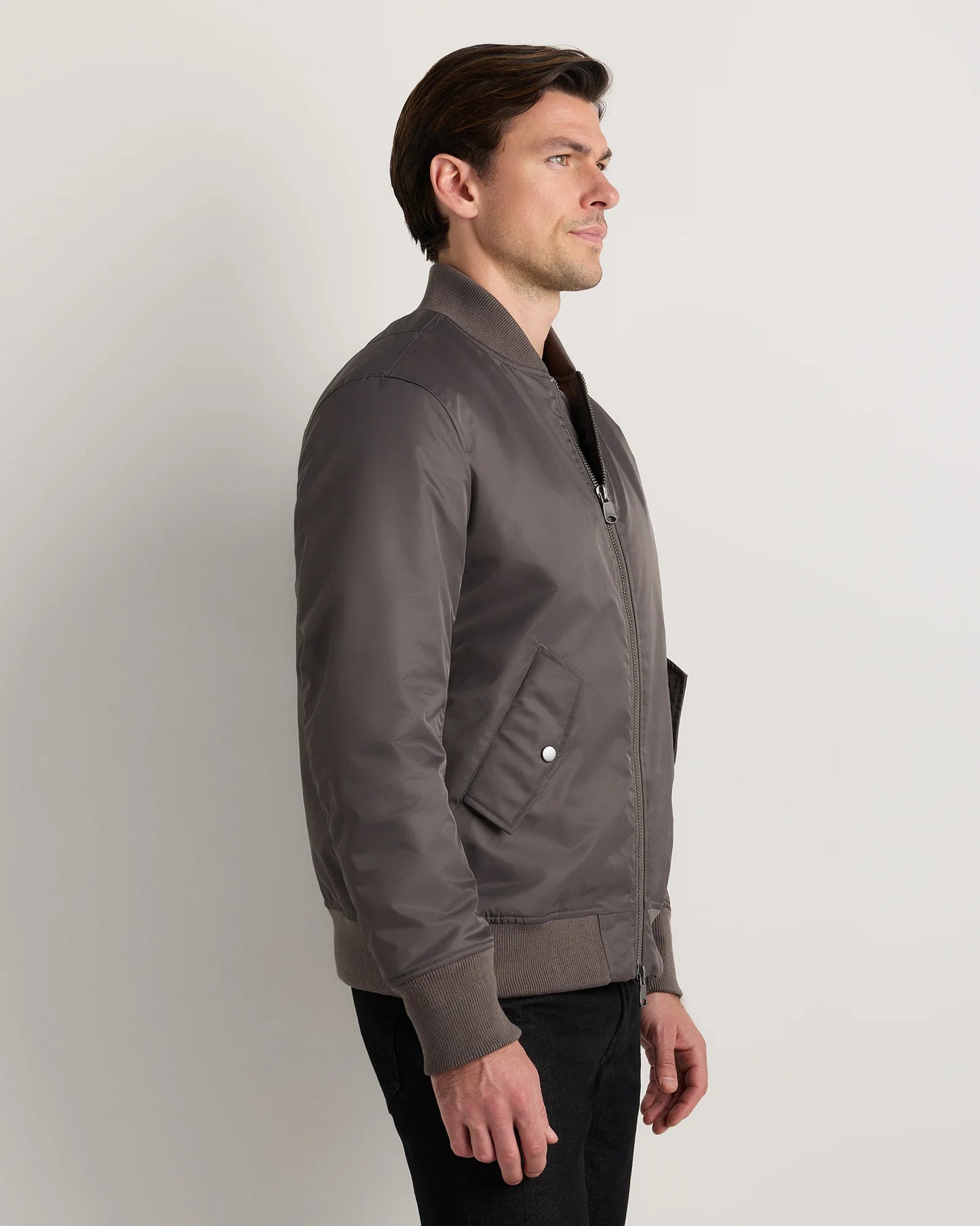 Flight Nylon Bomber Jacket - S / Navy