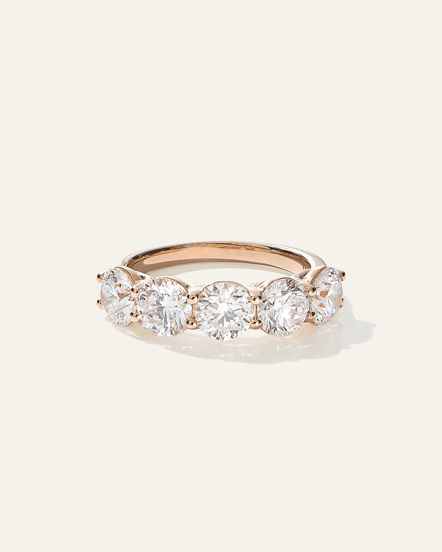 Lab Grown Diamond Five Stone Band - 4 / Yellow Gold