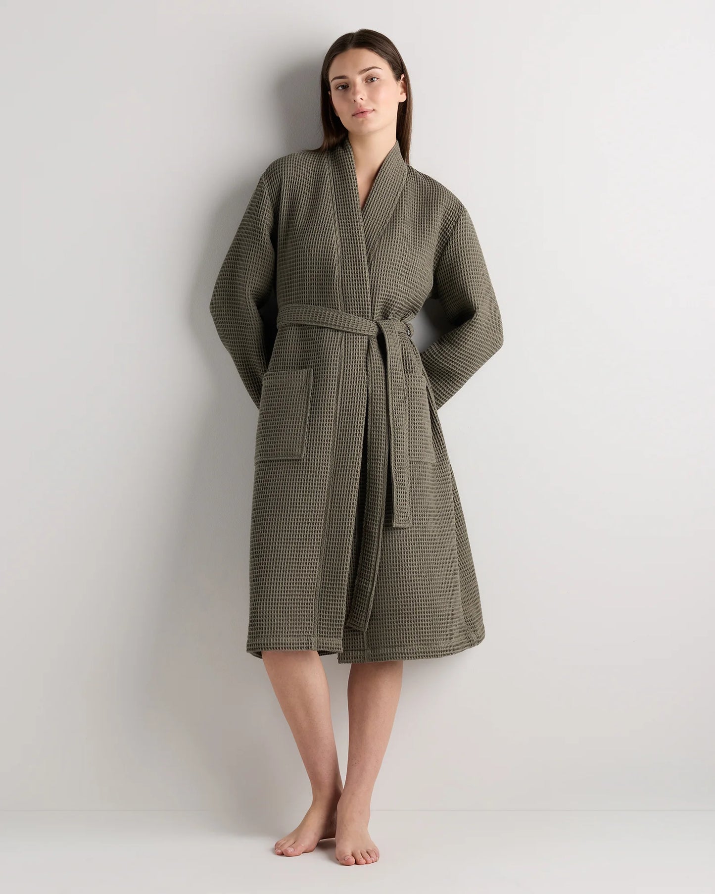 Organic Turkish Waffle Robe - XS / White