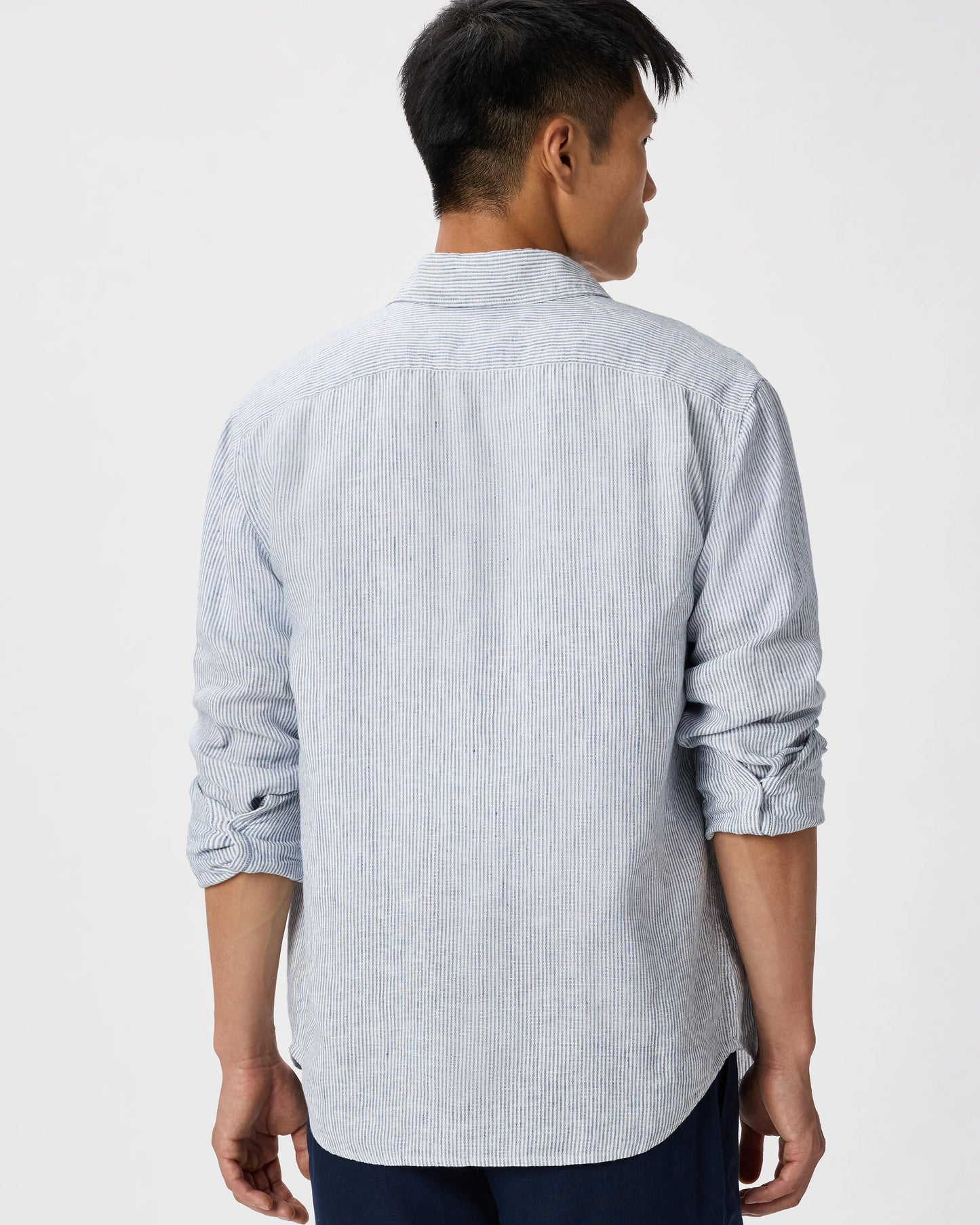 100% European Linen Relaxed Long Sleeve Shirt - XS / Flax