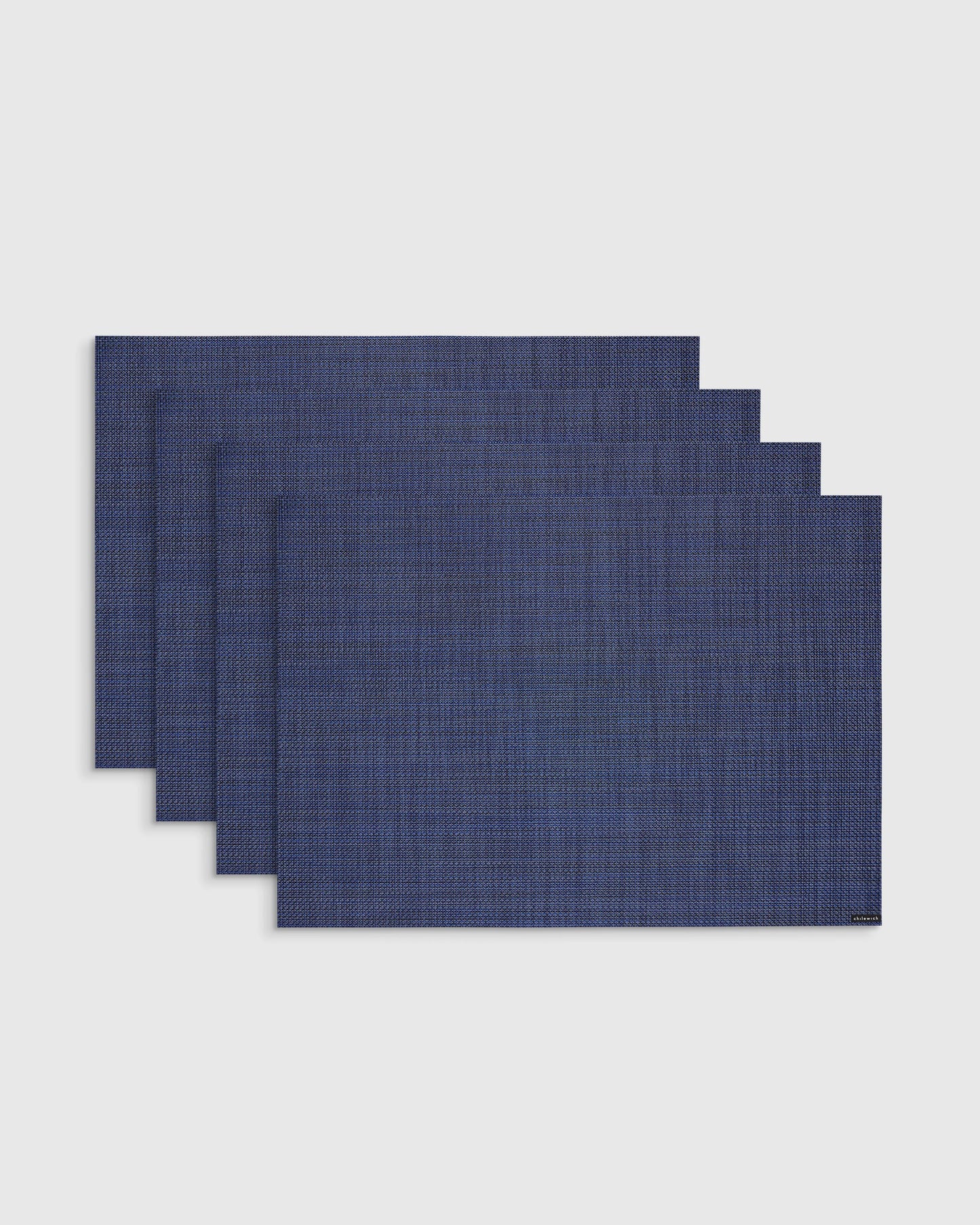 Mini Basketweave Easy-Care Rectangular Placemat, Set of 4 by Chilewich - One Size / Parchment