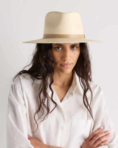 Toquilla Straw Wide Brim Panama Hat - S / Natural