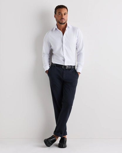 Performance Stretch Wrinkle-Free Slim Dress Shirt - S / White