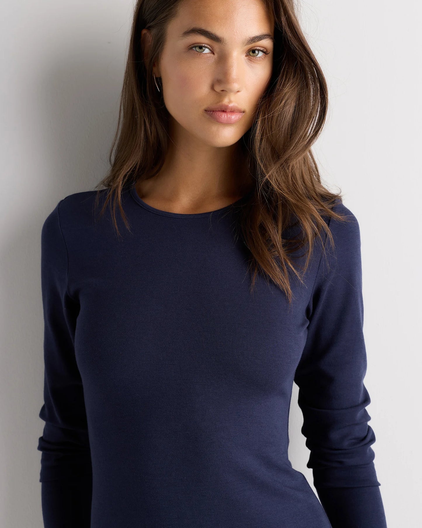 Long Sleeve Knit Maxi Dress - XS / Deep Navy