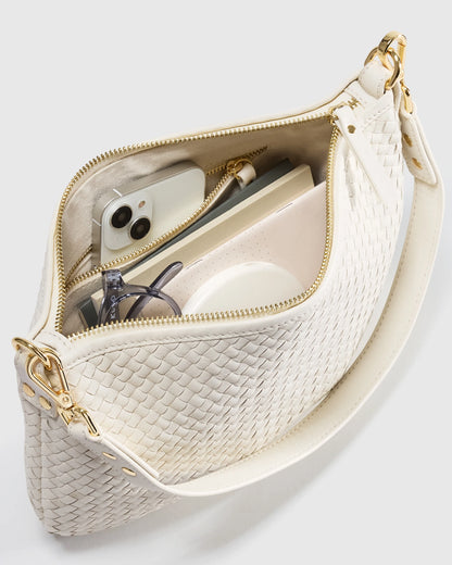 Sloane Handwoven Mini Shoulder Bag - One Size / Cognac
