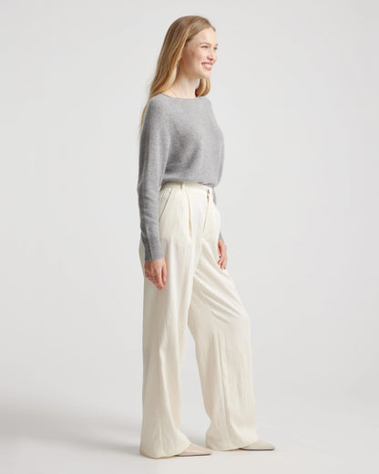 Mongolian Cashmere Boatneck Sweater - XS / Black