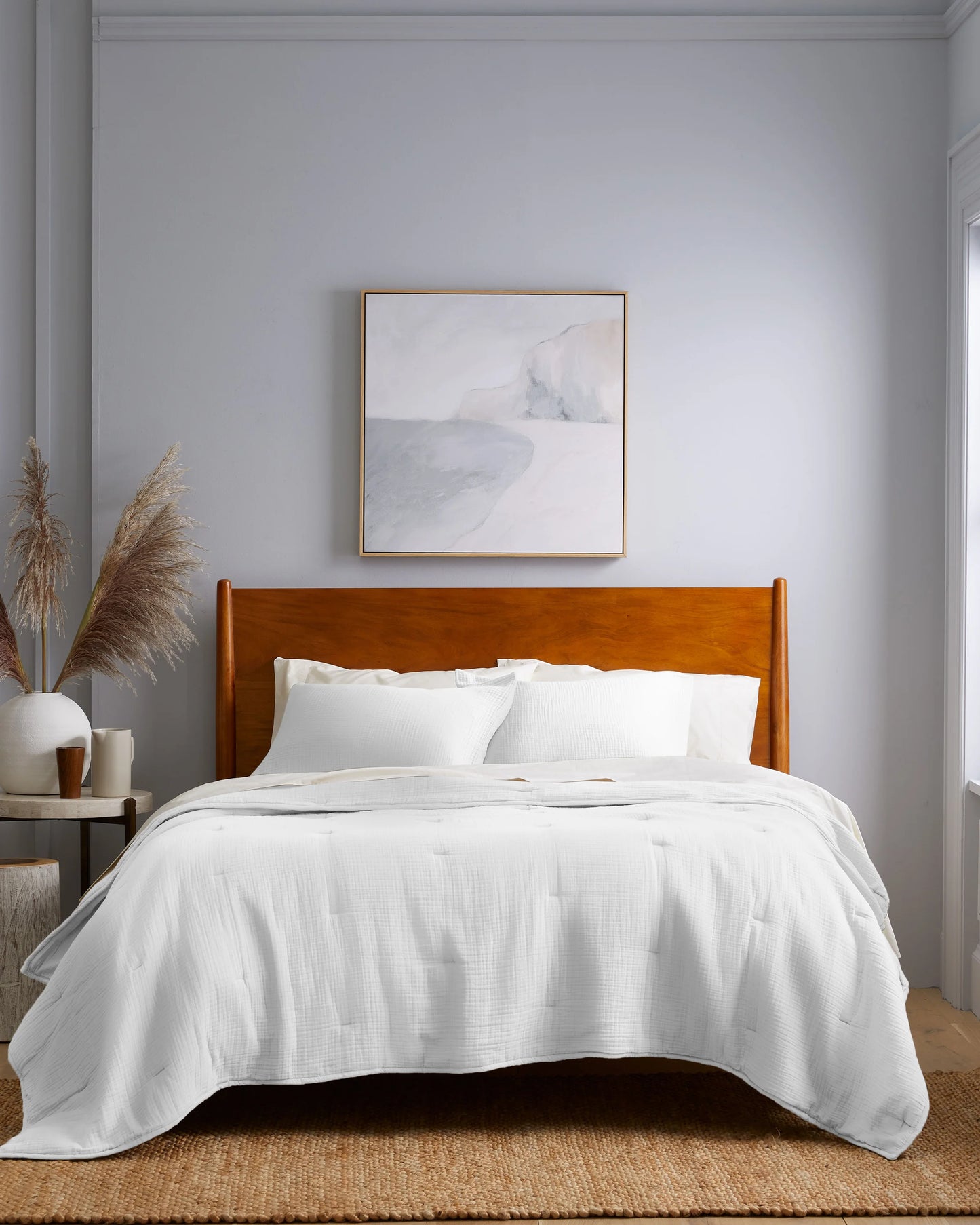 Organic Cotton Gauze Dream Quilt - Twin / Dried Sage