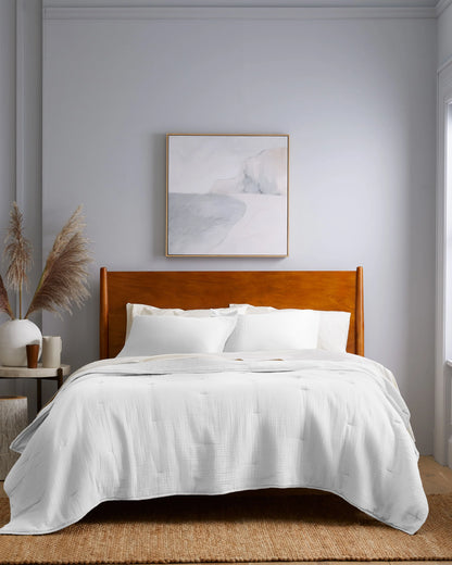 Organic Cotton Gauze Dream Quilt - Twin / Dried Sage