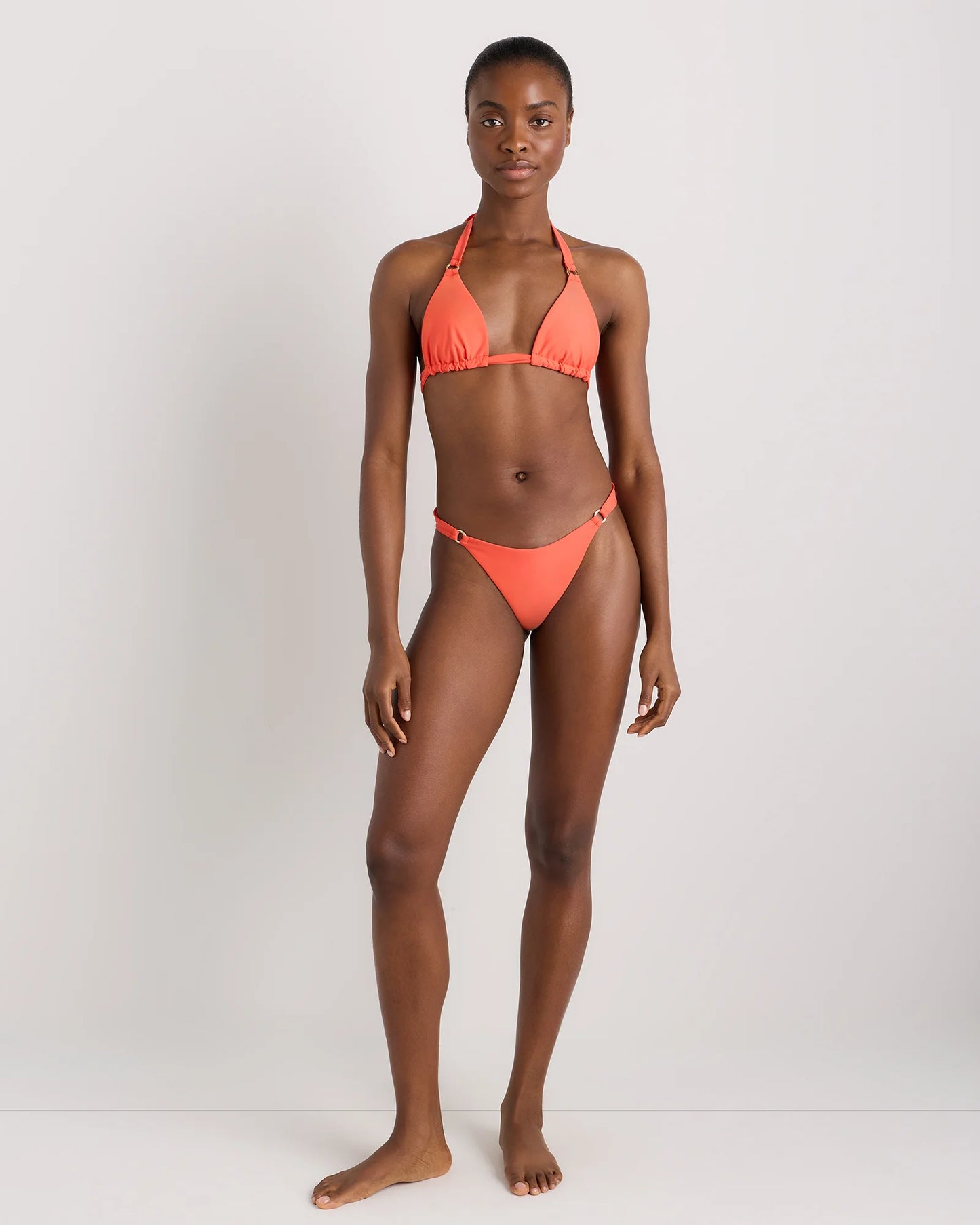 Italian High-Leg Ring Bikini Bottom - XS / Cherry