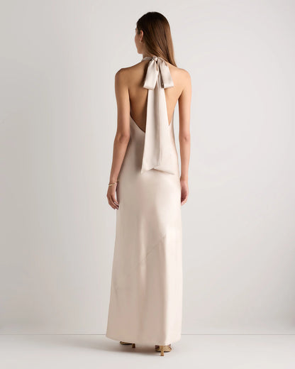 Catalina Stretch Satin Dress - 0 / Garden Sage Green