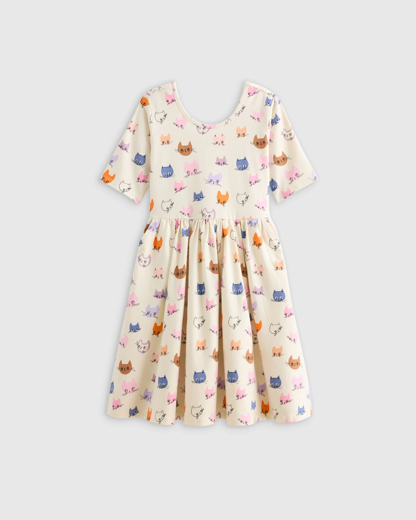 Organic Cotton Skater Dress - 6 / Sweet Cherries