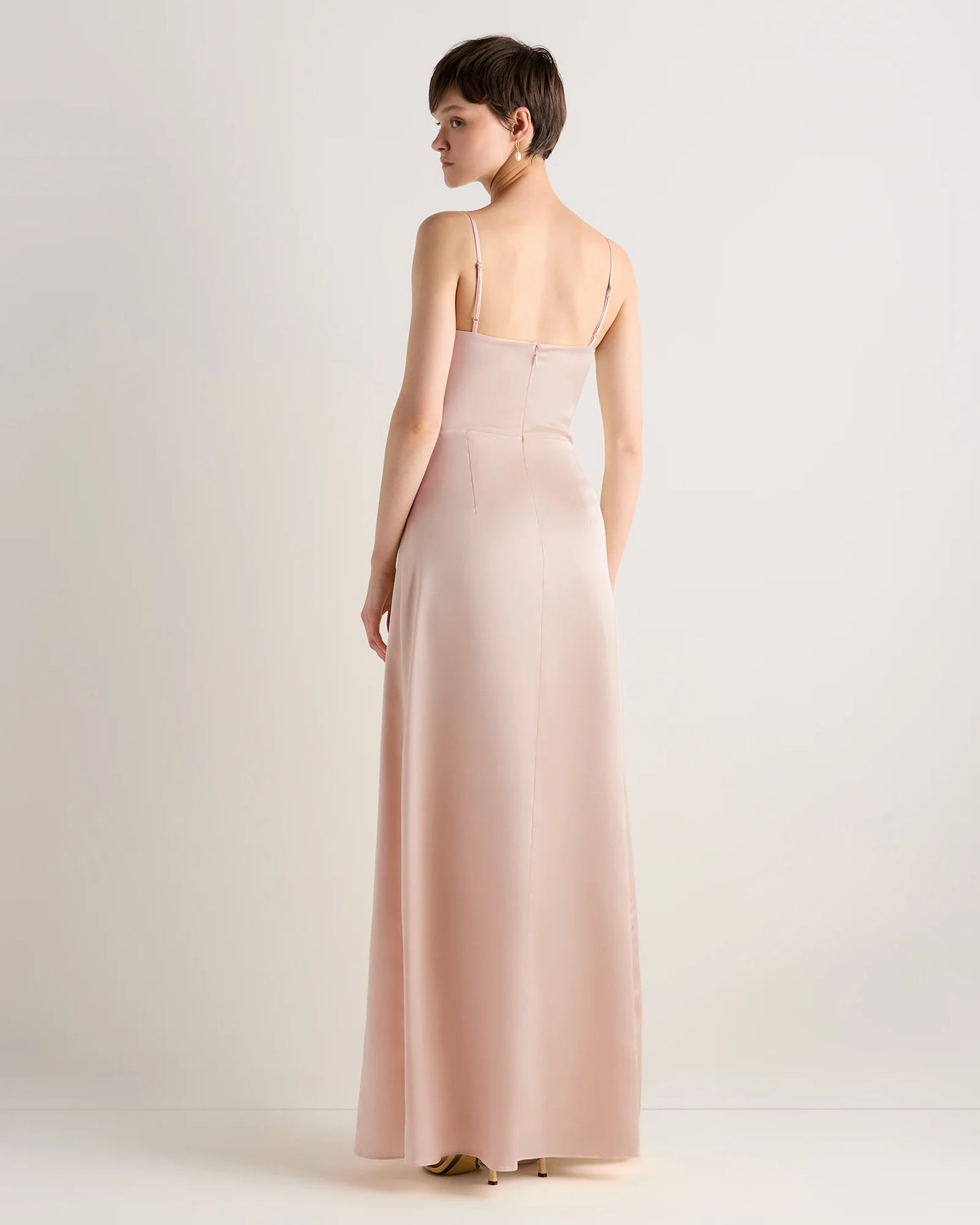 Juliette Stretch Satin Dress - 0 / Garden Sage Green