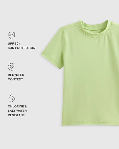 Short Sleeve Rash Guard Top - 2T / Coral Orange