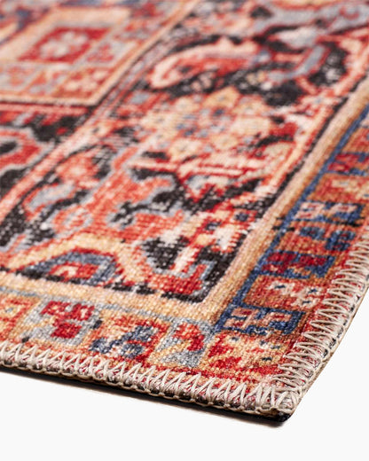 Athena Washable Rug - 3'9" x 5'6" / Red