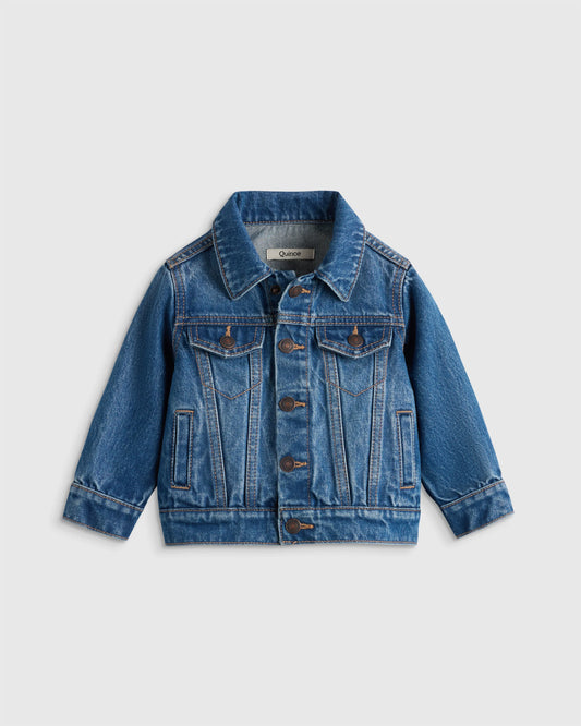 100% Organic Cotton Denim Jacket - 2T / Medium Wash