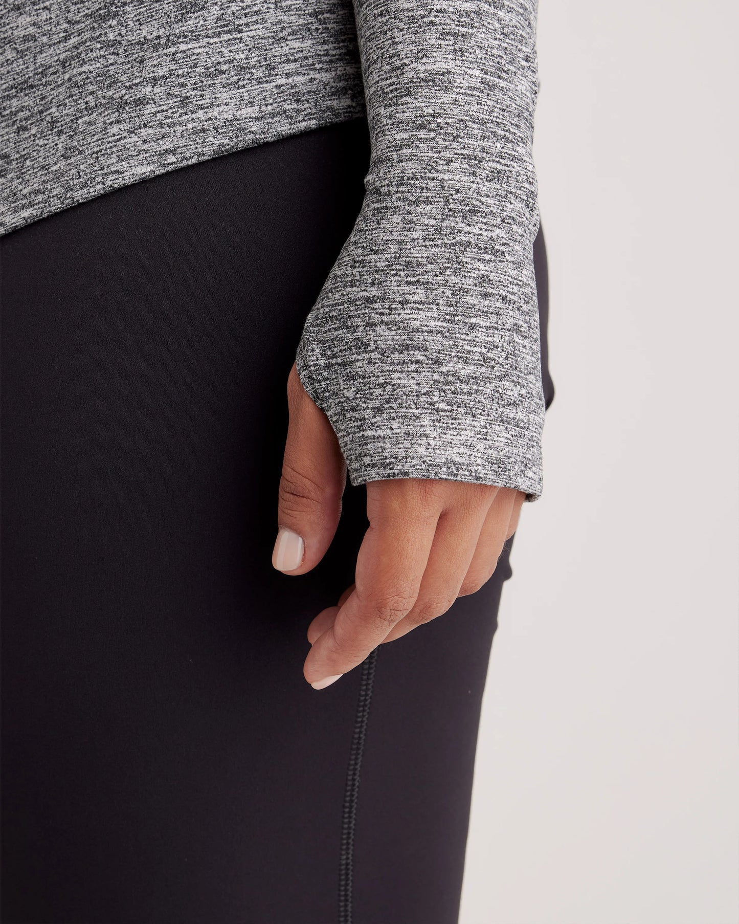 Ultra-Soft Fitted Long Sleeve Top - XS / Heather Navy