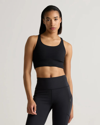Power-Up Long Line Strappy Sports Bra - XS / Classic White