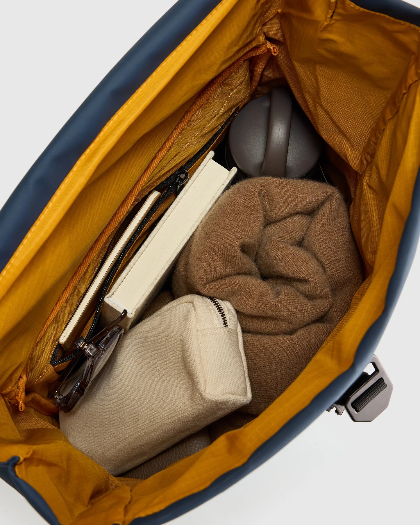 Weather Proof Roll-Top Backpack - One Size / Navy