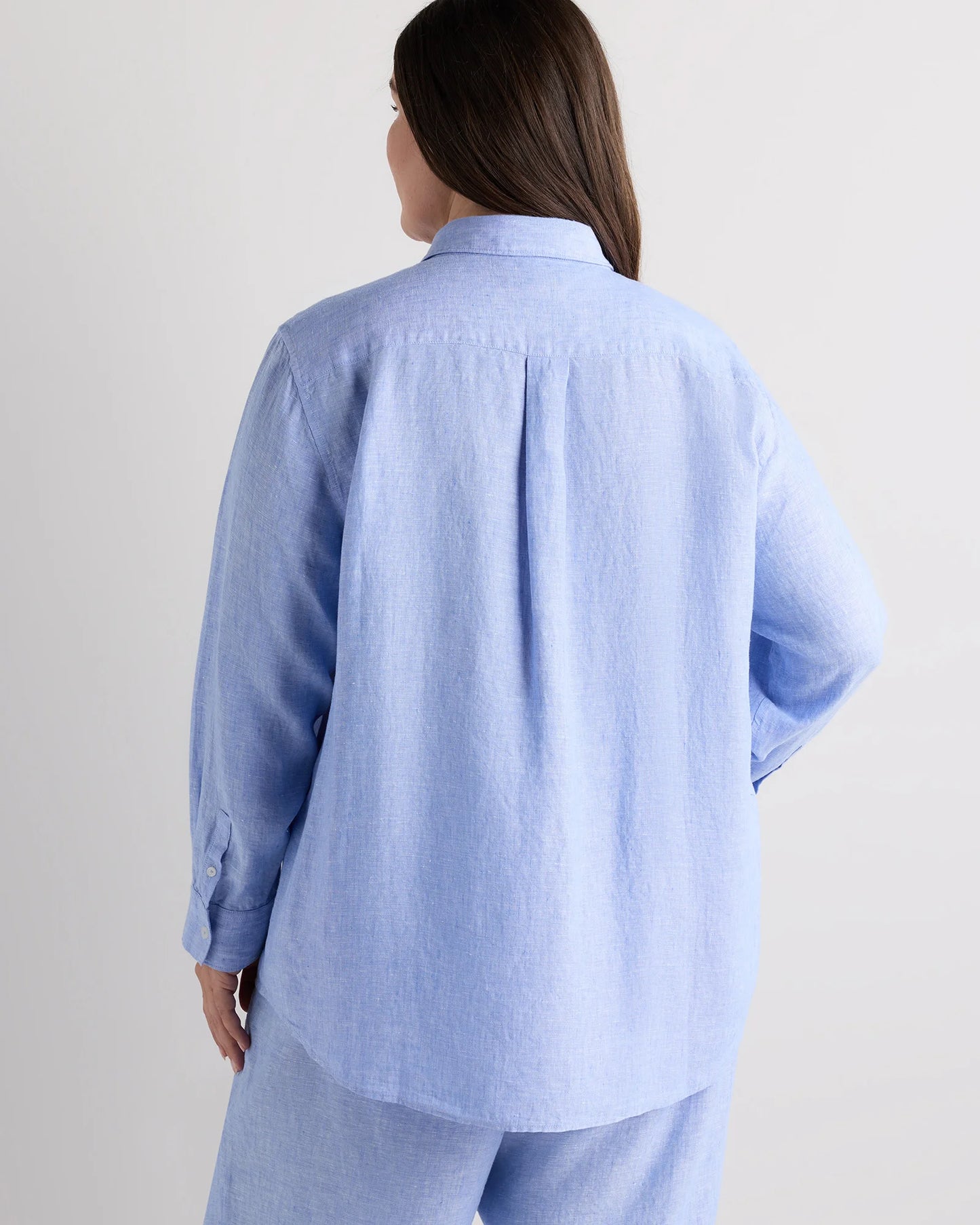 100% European Linen Long Sleeve Shirt - 1X / Flax