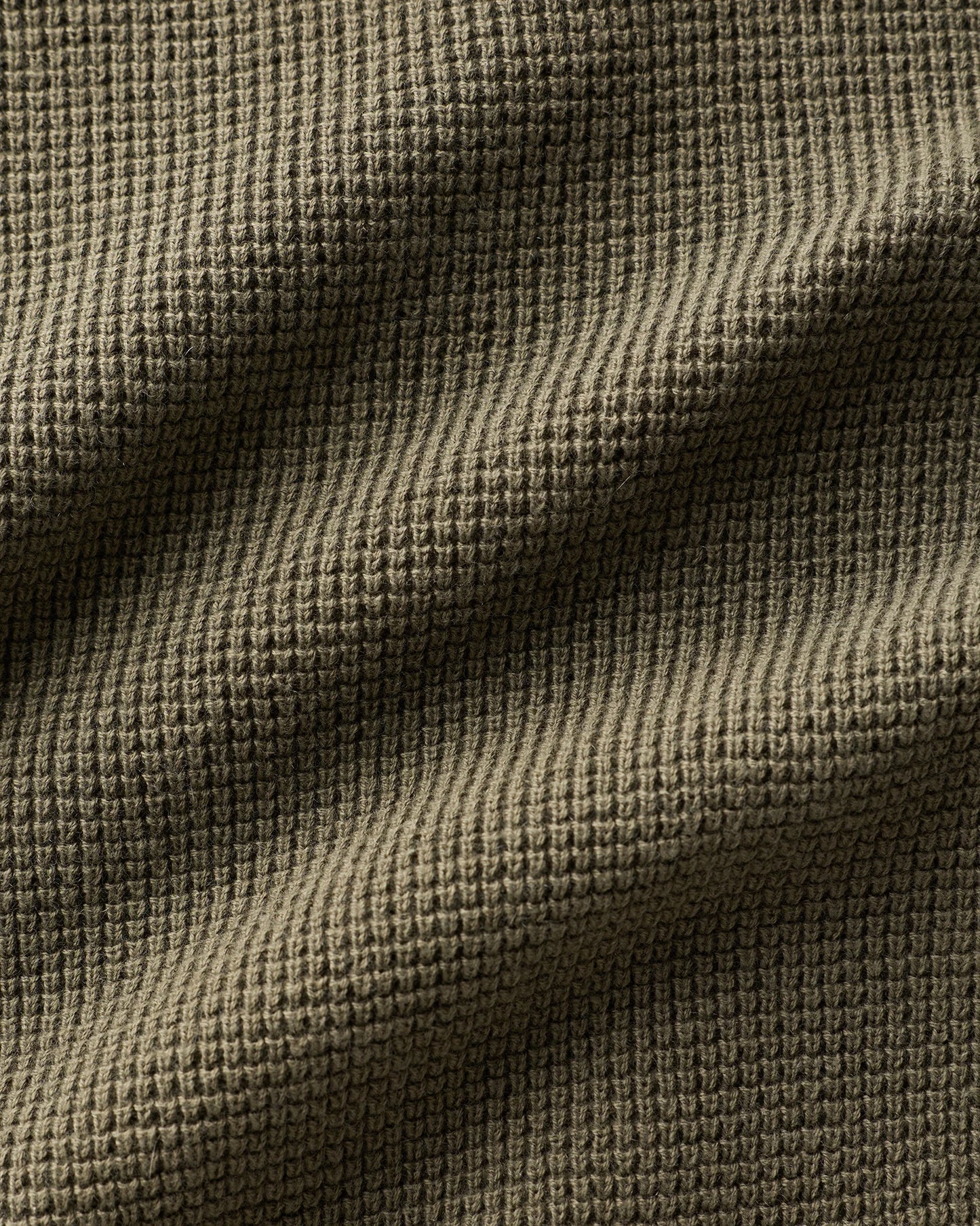 Organic Cotton Cashmere Waffle Hoodie - S / Bayberry Olive