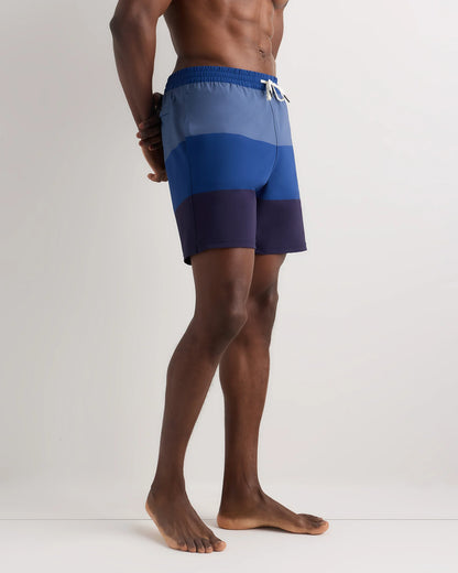 Italian Swim Trunks - 7" - XS / Navy Diamond Geo