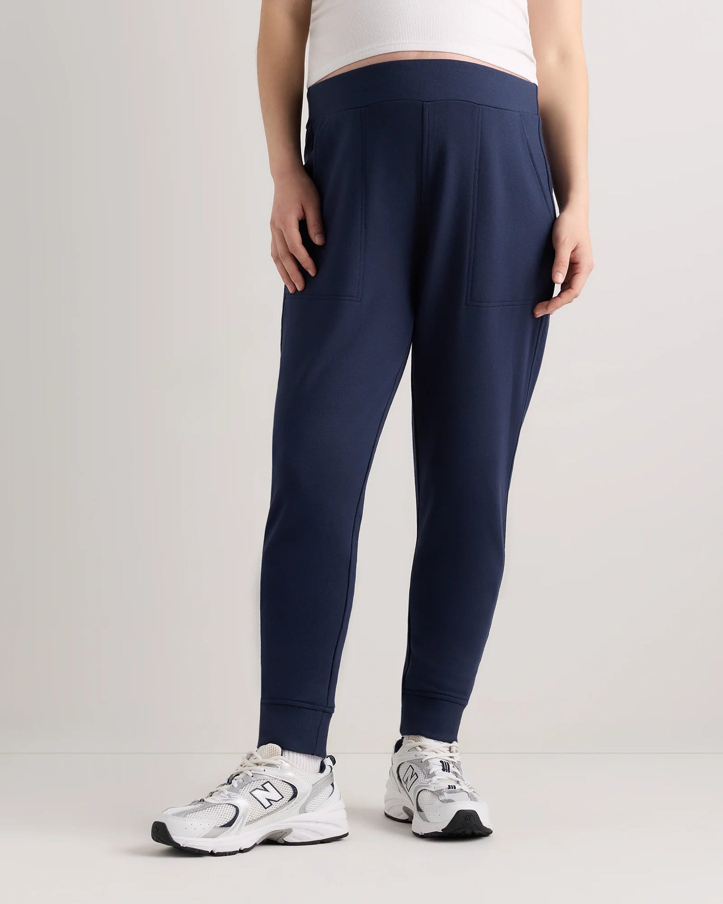 SuperSoft Fleece Maternity Joggers - XS / Off-White