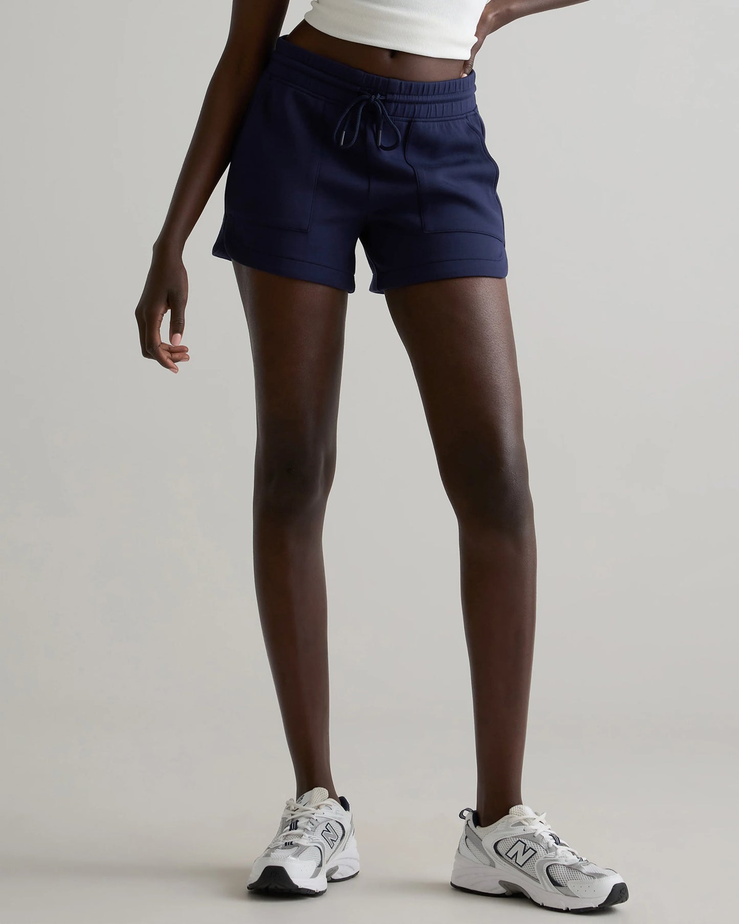 CloudComfort High-Rise Sweatshorts - XS / Pebble Beige