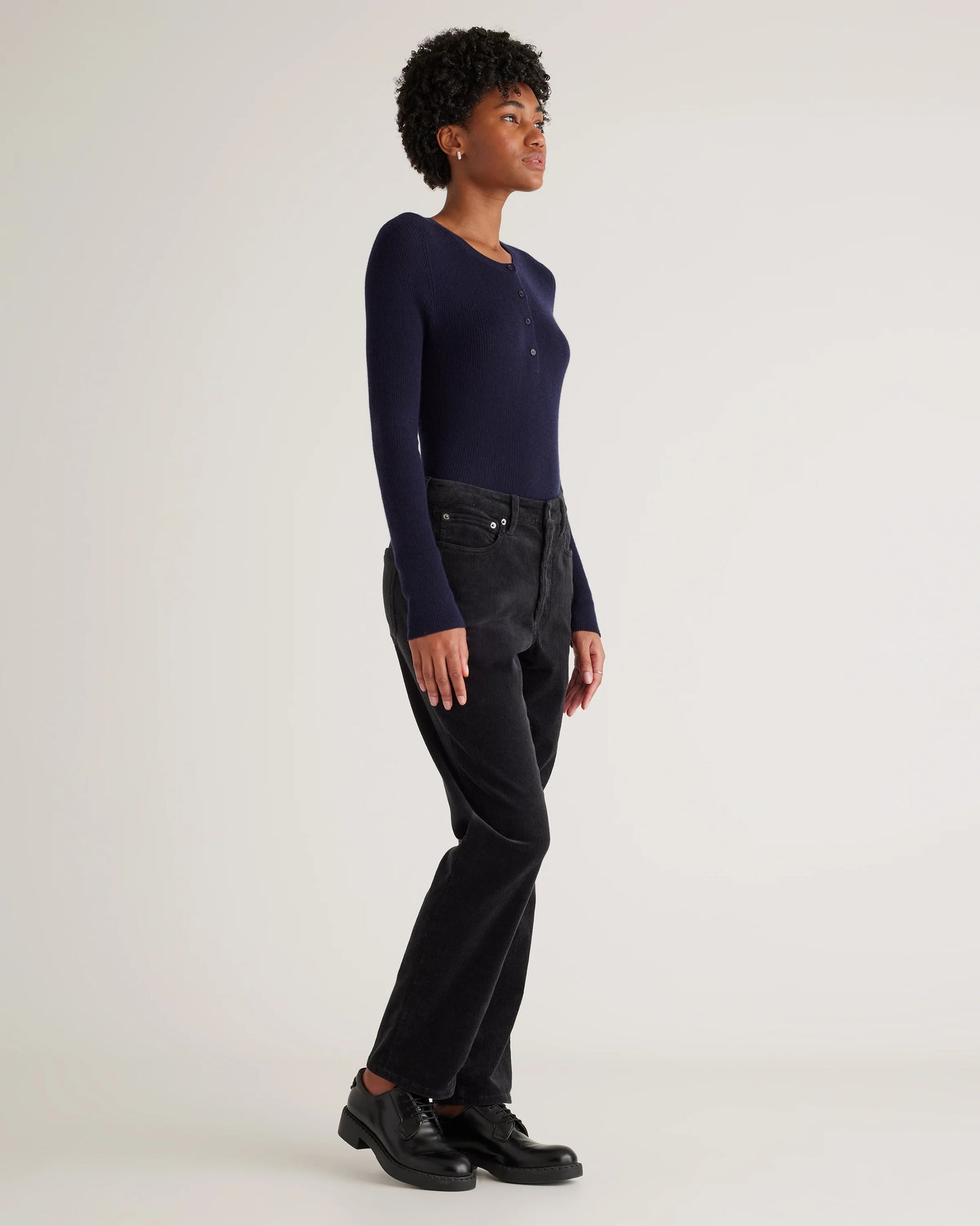 Organic Stretch Corduroy Straight Leg Pants - 0 / Espresso