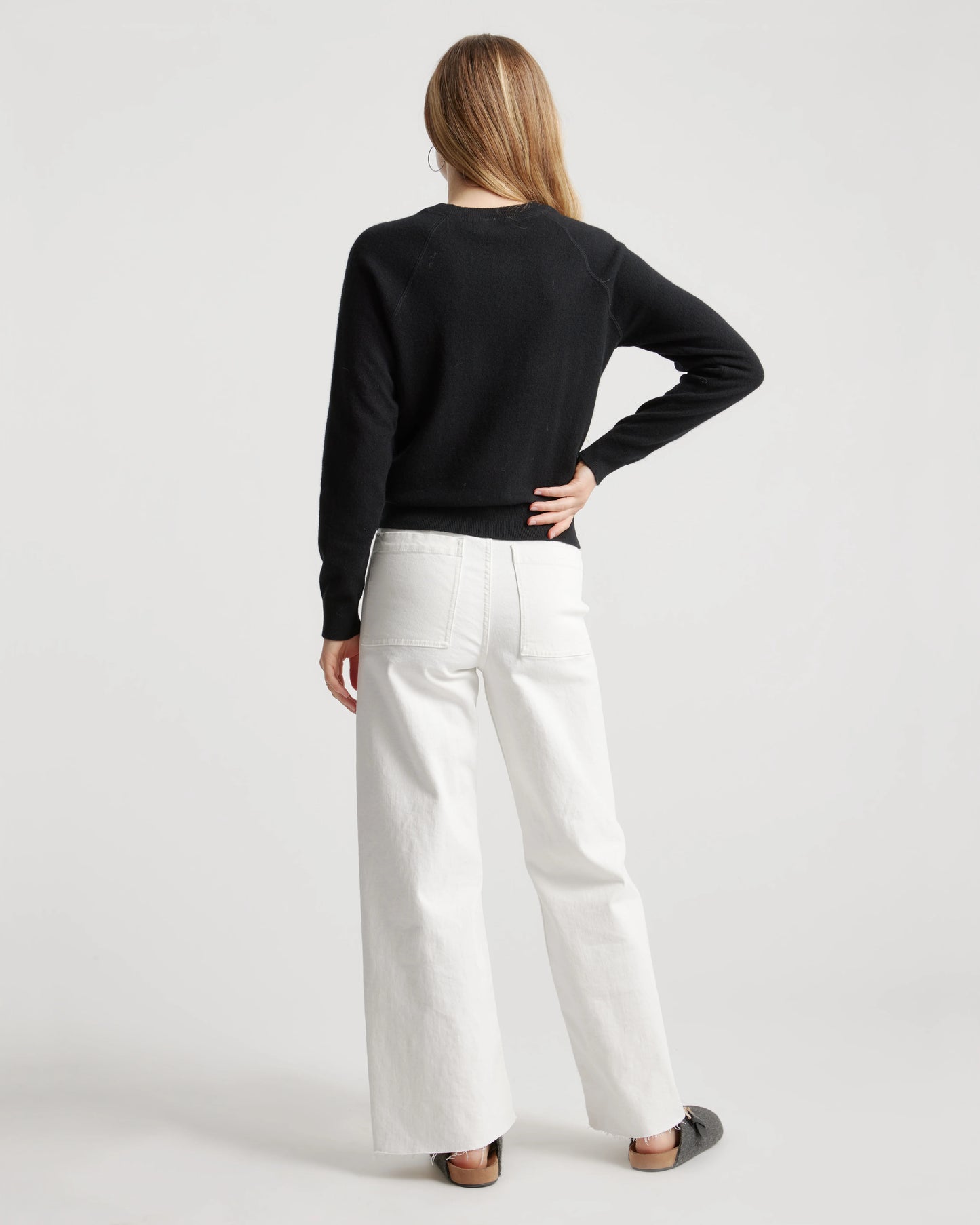 Mongolian Shrunken Cashmere Sweatshirt - XS / True Navy