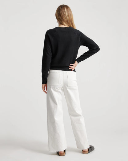 Mongolian Shrunken Cashmere Sweatshirt - XS / True Navy