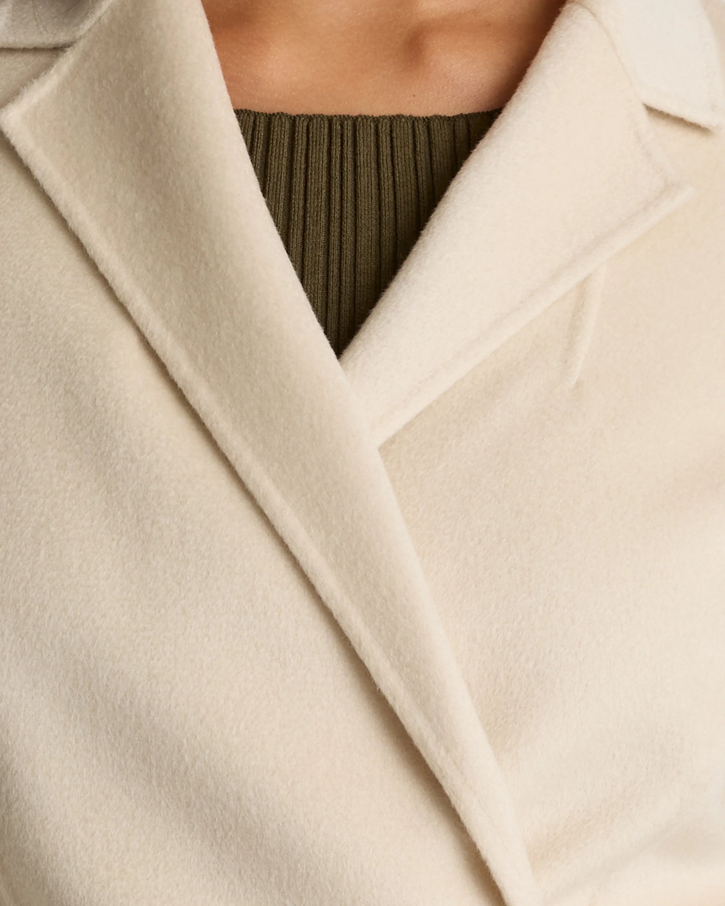 100% Mongolian Cashmere Double-Faced Wrap Coat - XS / Camel
