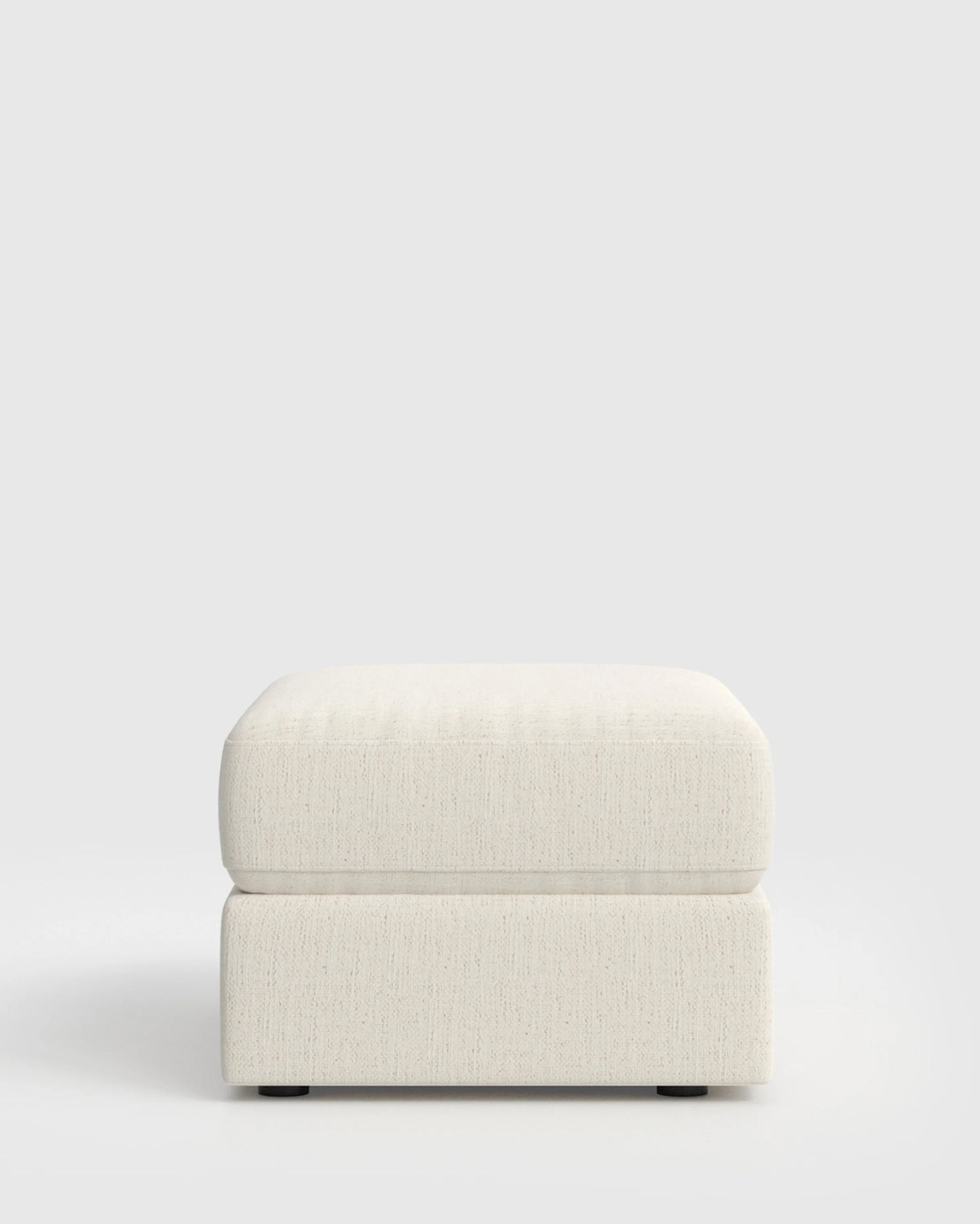 Ashford Deep Seat Ottoman in Performance Chenille Linen Blend - One Size / Sorrell